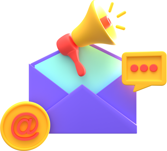 Email marketing 3D Illustration